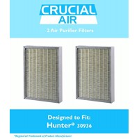 2 Hunter 30936 Air Purifier Filters Fit 30085  30090  30095  30105  30117 & 30130  Designed & Engineered by Crucial Air - B00SCA66NA